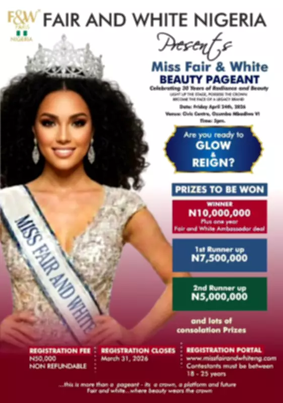 Fair and White Marks 30 Years in Nigeria with N10 Million Beauty Pageant