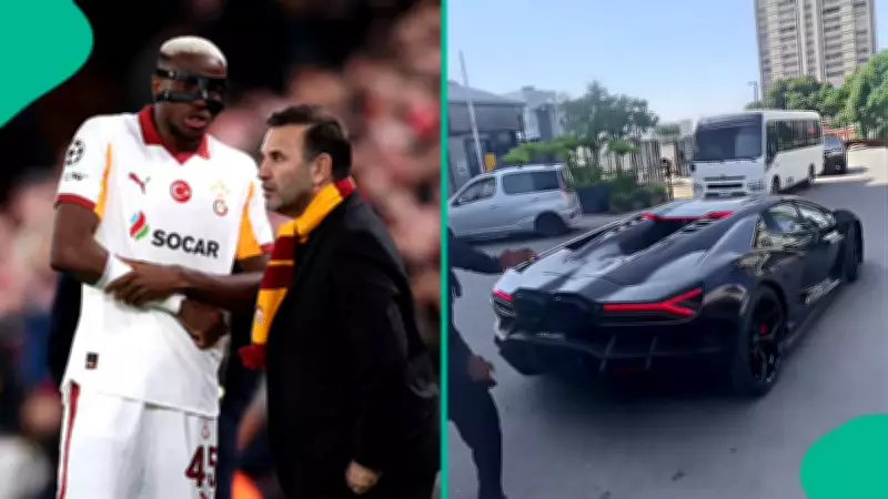 Fans React as Osimhen Spotted in Lagos in New ₦810m Lamborghini After Injury