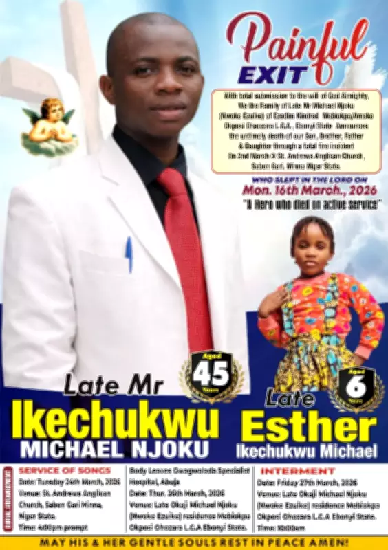 Father and Daughter Perish in Minna Midnight Fire, Family Hospitalized