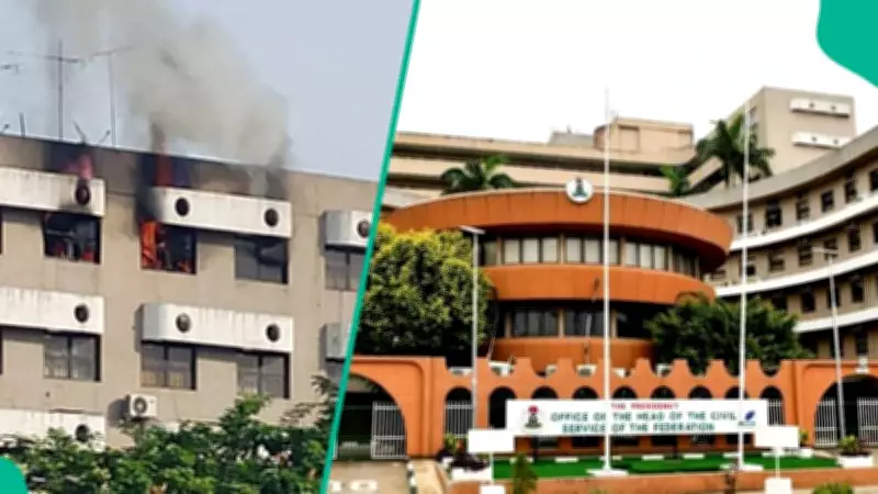 Fire Engulfs Nigeria's Head of Service Building in Abuja, Video Surfaces