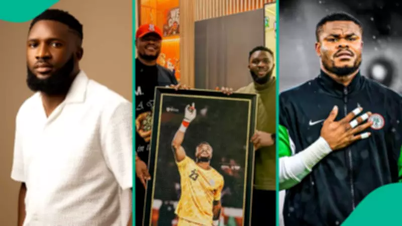 Gospel Singer Ebuka Songs Hosts Super Eagles Goalkeeper Nwabali, Gifts Portrait