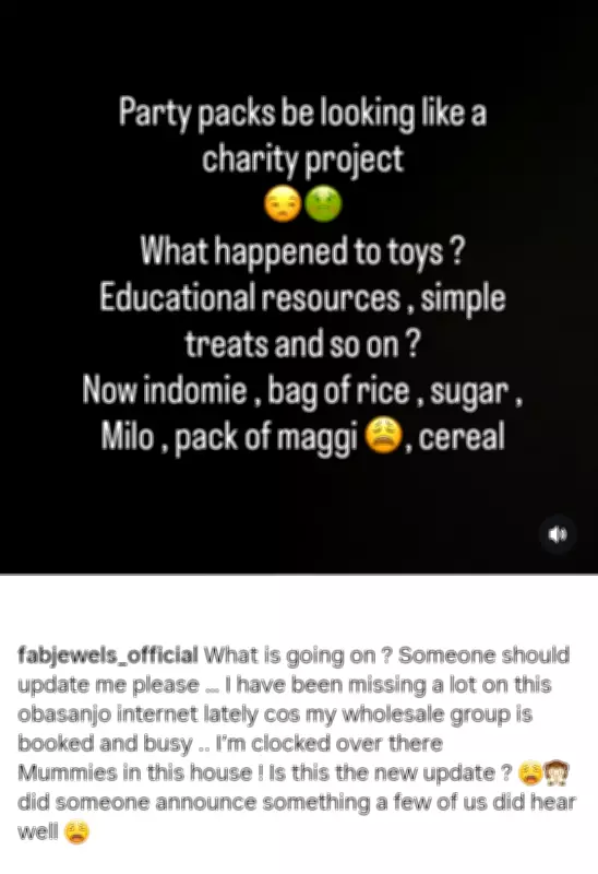 Grace Makun Criticizes Modern Party Packs: From Toys to Food Items