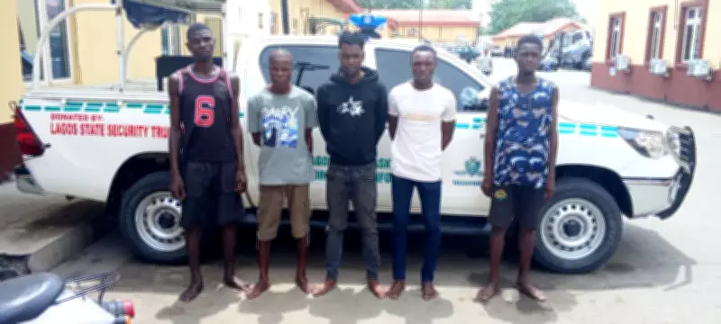 Lagos Taskforce Arrests Five 'Omotaku' for Extorting Stranded Motorists on Expressway
