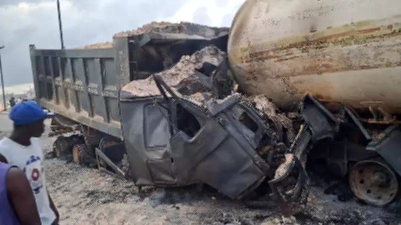 Lekki-Epe Expressway Inferno: Two Killed, Warehouses and Shops Destroyed in Gas Tanker Crash