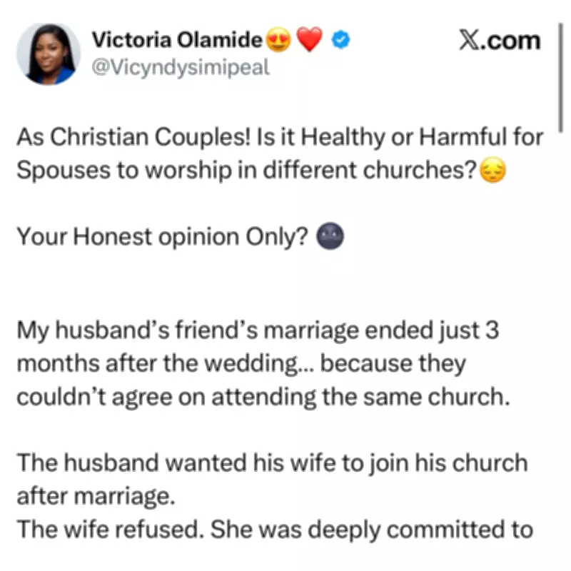 Nigerian Couple Separates After 3 Months Over Church Attendance Dispute