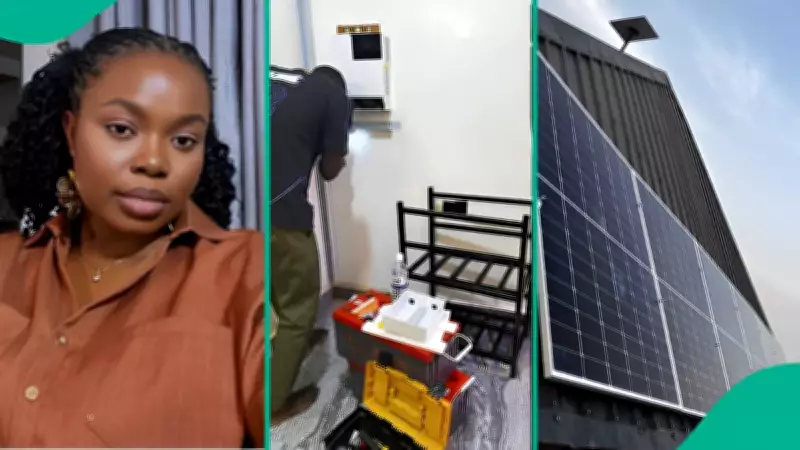 Nigerian Lady Achieves Energy Independence with Solar Panels and Starlink Installation