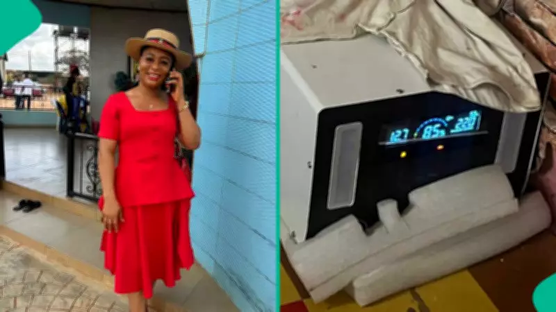 Nigerian Lady Showcases Solar Generator Powering Home Gadgets, Sparks Reactions
