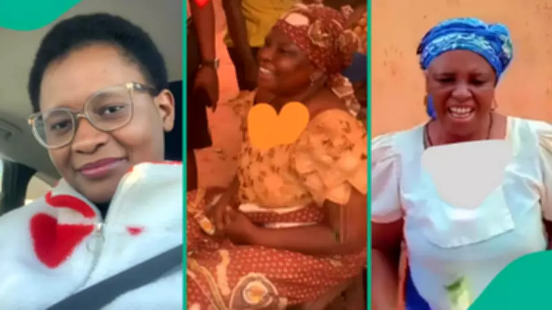 Nigerian Lady's Surprise Return from Europe After 3 Years Melts Hearts in Viral Video