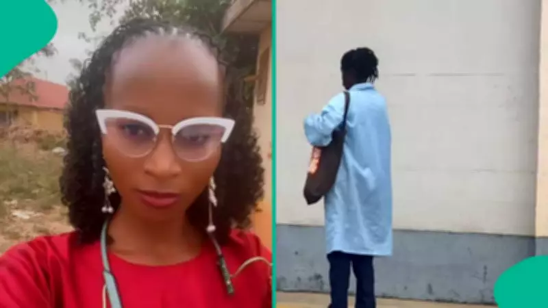 Nigerian Lady's Viral TikTok Video Exposes Student's Mismatched Footwear Struggle