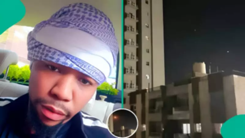 Nigerian Man in Kuwait Films Terrifying Missile Interception Amid US-Iran Conflict