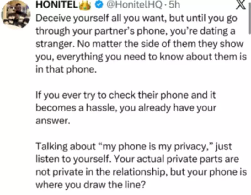 Nigerian Man's Viral Post: 'Check Partner's Phone or Date a Stranger'
