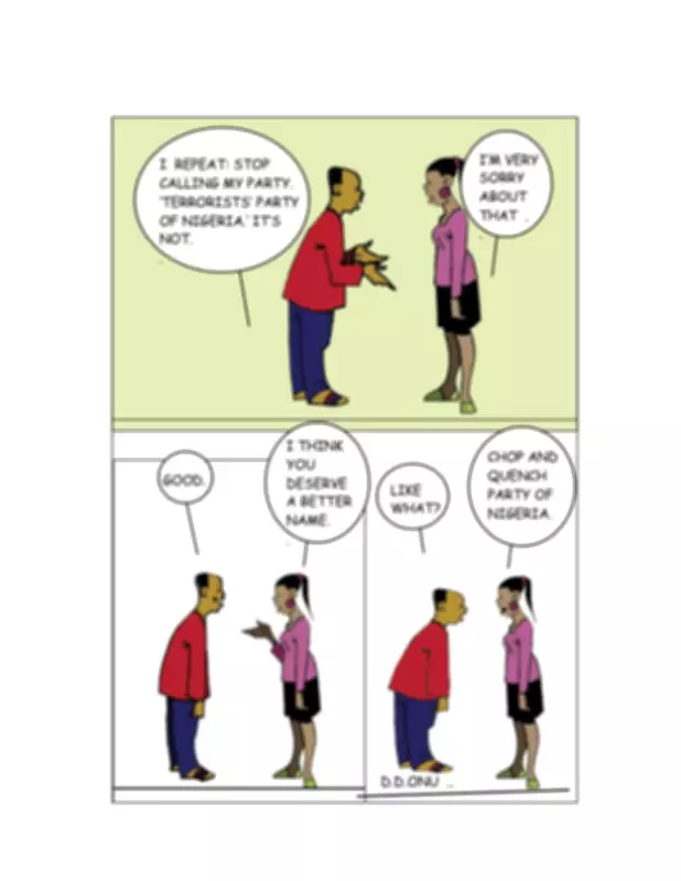 Nigerian Political Cartoon Satirizes Leadership and Governance Issues