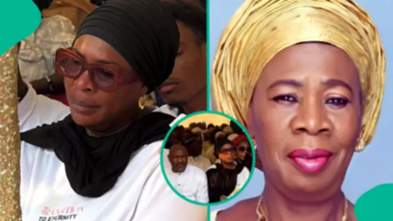 Nollywood's Faithia Balogun Weeps at Mother's Wake-Keep, Ex-Husband Saidi Offers Support