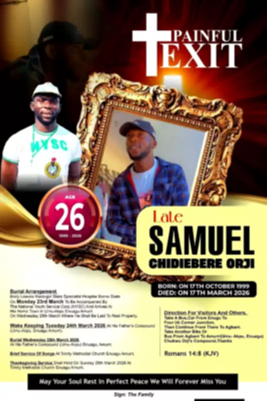 NYSC Member Samuel Orji Laid to Rest After Maiduguri Bombing Tragedy