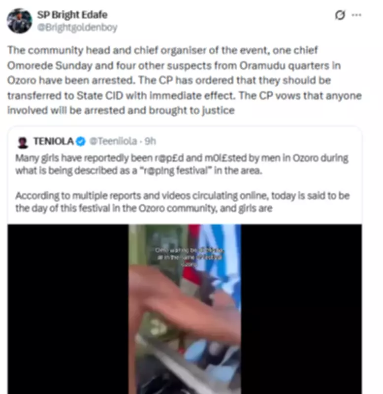 Ozoro Festival Organizer and Four Others Arrested Over Assault Allegations