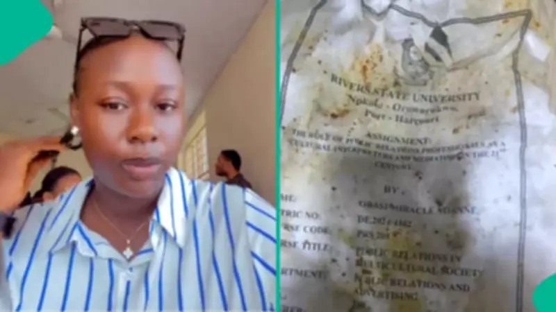 Student's 2026 Assignment Used as Suya Wrapper in Viral Rivers State University Discovery