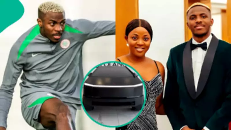 Victor Osimhen Stuns Sister With Tesla Cybertruck Gift, Video Sparks Social Media Buzz