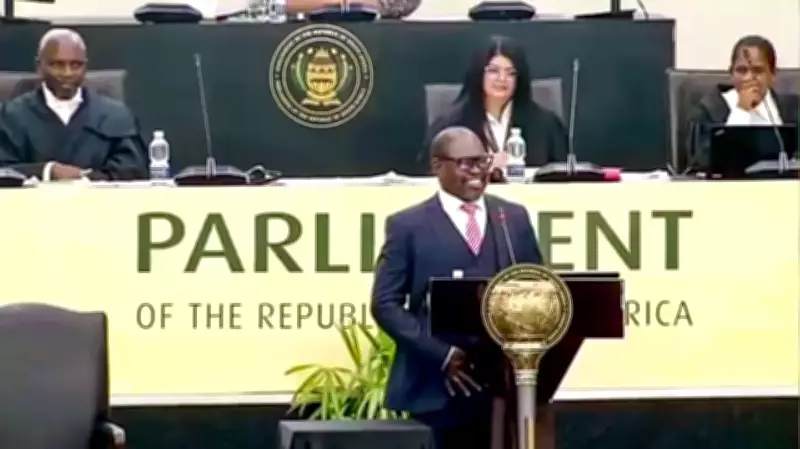 Wardrobe Malfunction Disrupts South African Finance Minister's Parliament Address