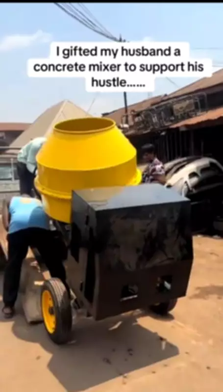 Wife's Heartwarming Surprise: Gifts Engineer Husband Brand New Concrete Mixer
