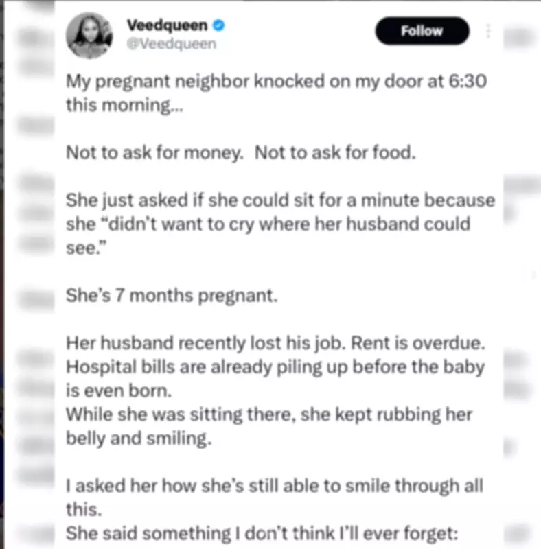 X Post on Pregnant Neighbor's Struggle Sparks Debate Over Sympathy and Gender Roles