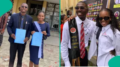 University of Uyo Lovebirds Graduate Together, Share Heartwarming Journey Online