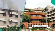 Fire Engulfs Nigeria's Head of Service Building in Abuja, Video Surfaces
