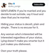 Nigerian Lady Exposes Married Man's Lie About Wife's Death During Childbirth