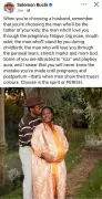 Solomon Buchi Warns Women: Pregnancy Reveals True Character of Men