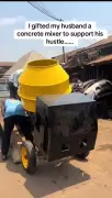 Wife's Heartwarming Surprise: Gifts Engineer Husband Brand New Concrete Mixer