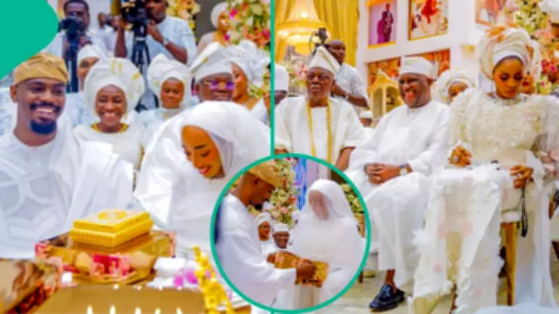 Billionaire Abdul Samad Rabiu Prays for Couple at Okoya's Daughter Wedding