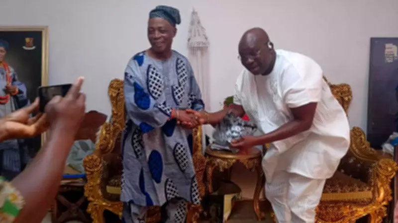 Fayose Visits Oba Ladoja Amid Allegations of Makinde's Plot to Remove Monarch