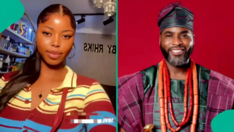 Lady Films Encounter with Nollywood Star Ibrahim Chatta at Lounge, Posts Video