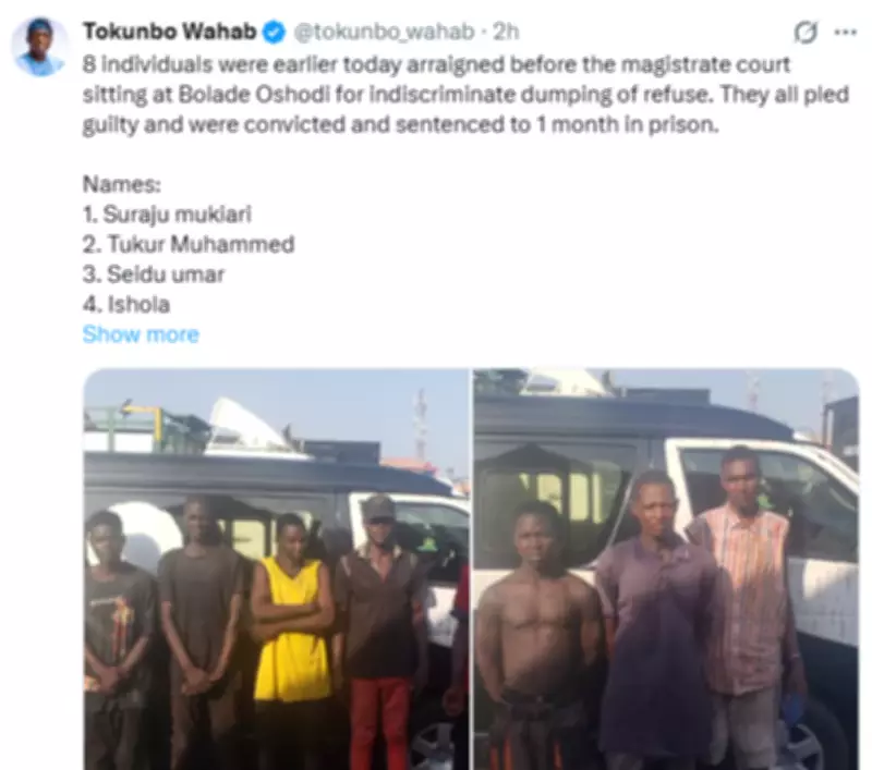 Lagos Court Sentences Eight to One Month for Illegal Refuse Dumping