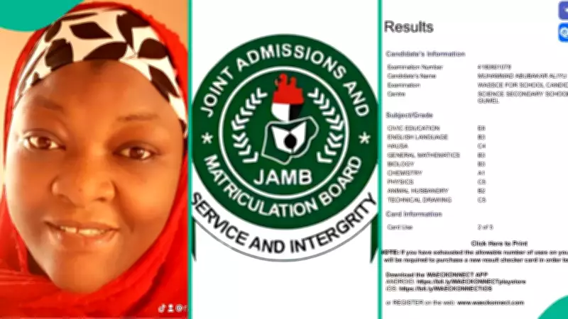 Mum Shares Son's WAEC and UTME Results, Chemistry Score Sparks Reactions
