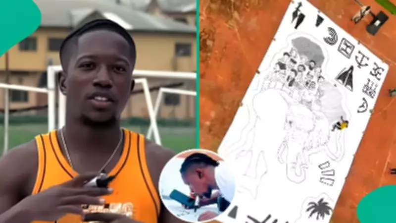 Nigerian Artist Eyes Guinness World Record for Largest Mouth Drawing