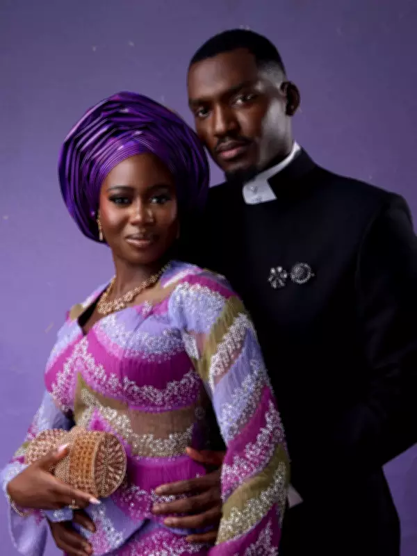 Nigerian Groom Claps Back at Critic Over Wife's Wedding Attire Modesty