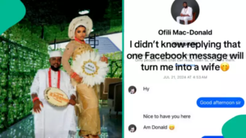 Nigerian Lady Marries Man Who Messaged Her on Facebook in 2024, Shares First Chat