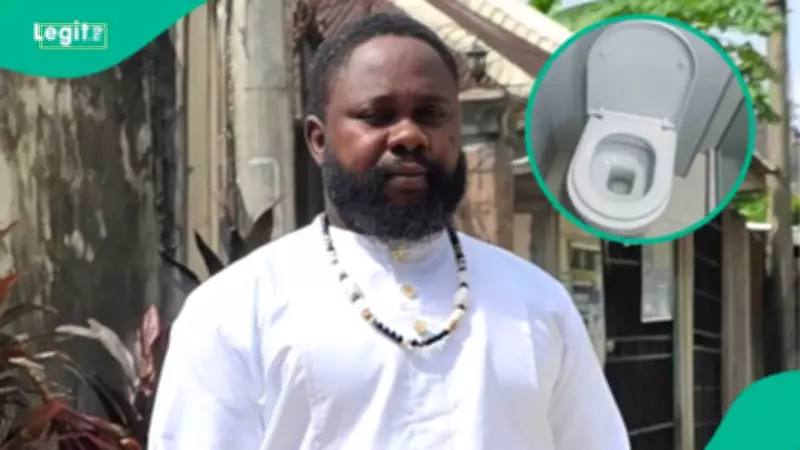 Nigerian Man Discovers Large Dead Snake Coiled Inside Apartment Toilet