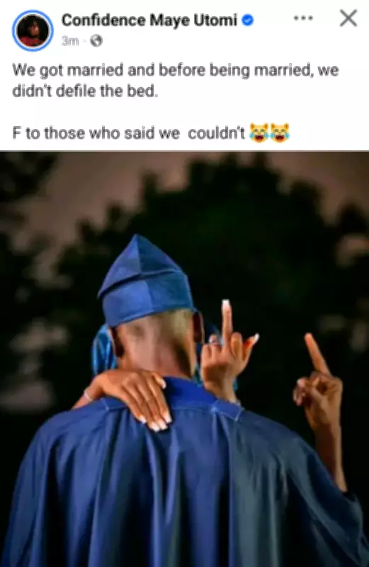 Nigerian Newlyweds Defy Doubters, Claim No Premarital Intimacy