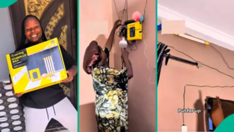 Nigerian Woman's DIY Solar Installation Sparks Safety Concerns Online