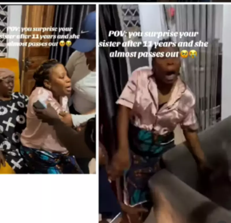 Nigerian Woman's Surprise Reunion After 11 Years Leaves Sister Overwhelmed