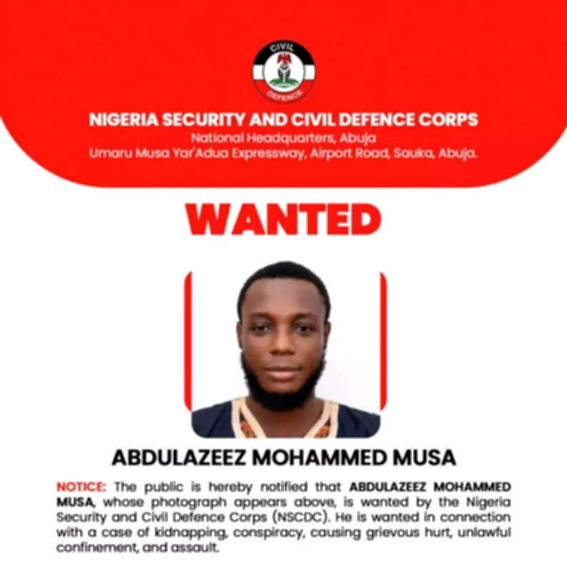 NSCDC Declares Abdulazeez Mohammed Wanted for Kidnapping and Assault Charges