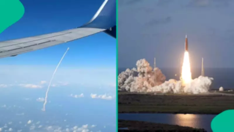 Passenger Captures NASA Artemis II Rocket Launch From Plane Window, Video Goes Viral
