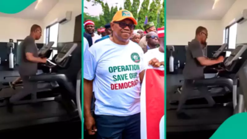 Peter Obi Spotted at Gym After ADC Democracy Protest; Nigerians React Online