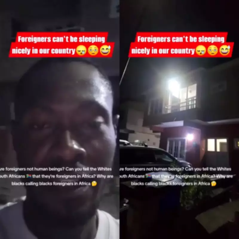 South African Man Demands Foreigners Leave, Films Homes at Night
