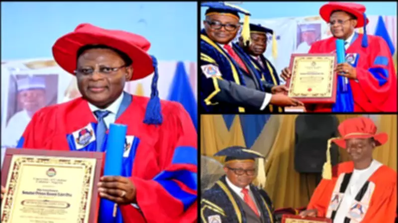 UNICAL Confers Honorary Doctorates on Governor Otu and Admiral Abubakar at 38th Convocation
