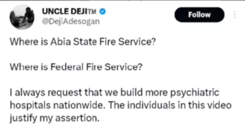 X User Demands Fire Service, Psychiatric Hospitals After Abia Fire Video