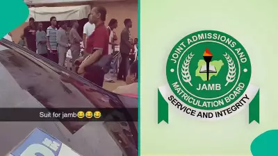 Boy's Formal Suit at JAMB Exam Goes Viral, Sparks Online Debate on Dress Code
