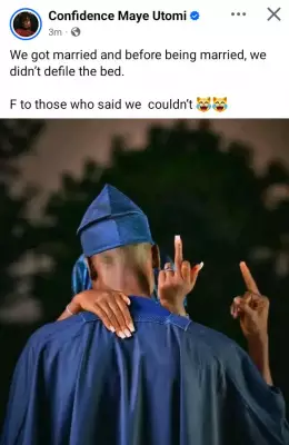 Nigerian Newlyweds Defy Doubters, Claim No Premarital Intimacy