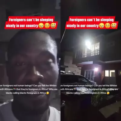 South African Man Demands Foreigners Leave, Films Homes at Night